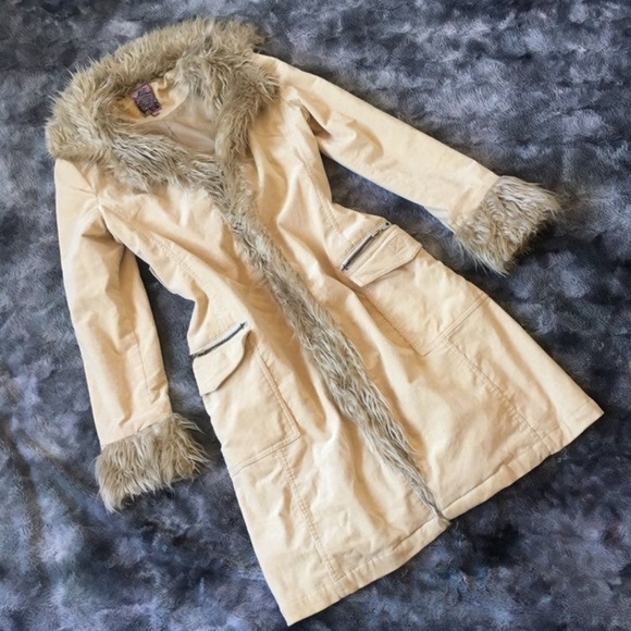 Free People Jackets & Blazers - Cello Vintage Corduroy Fur Coat
